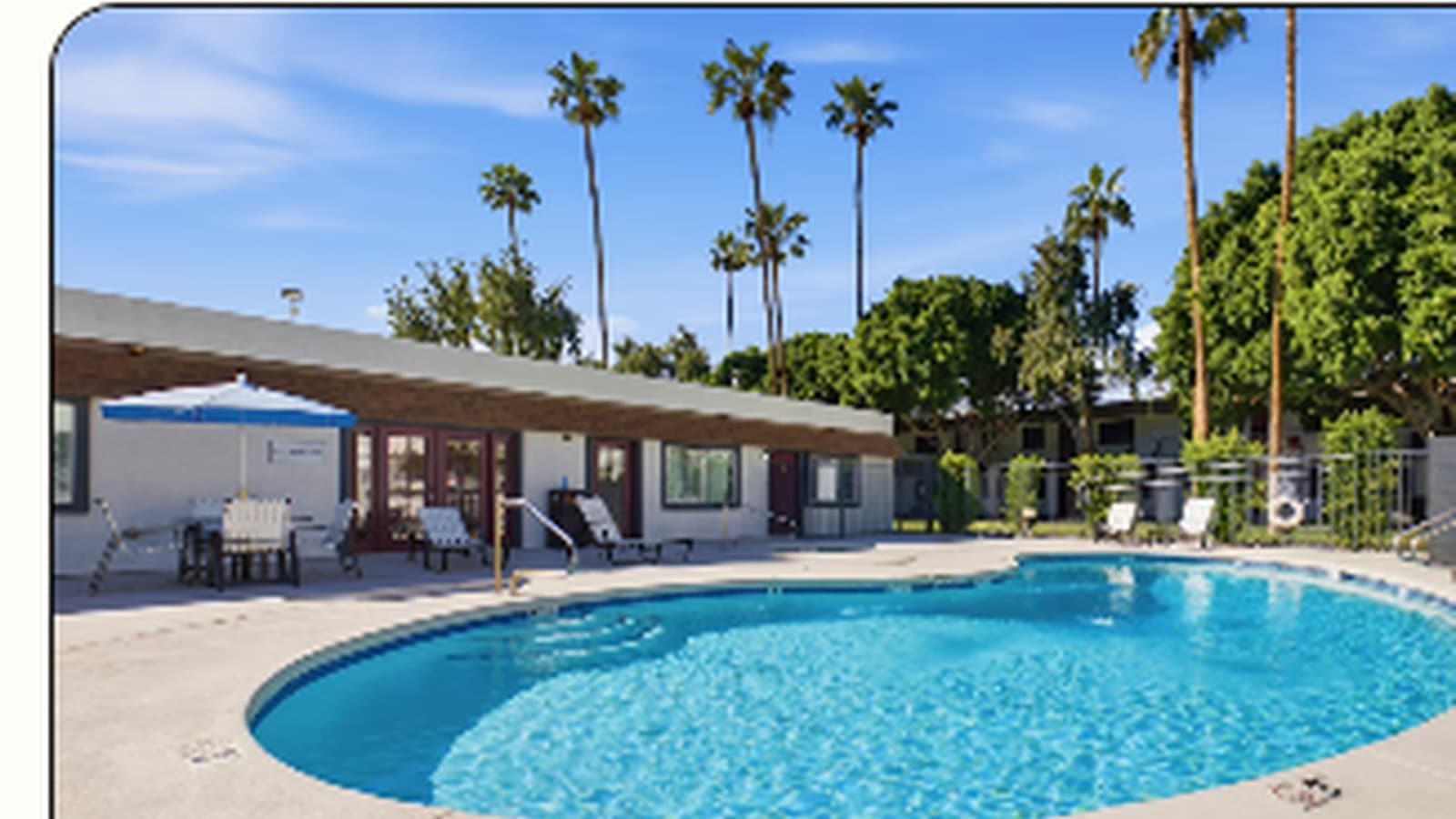 Resort-style pool at a hospitality property